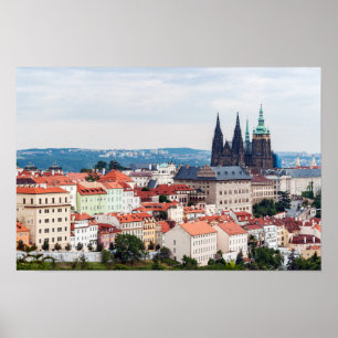 Poster Catedral de São Vito e Paisagem Urbana de Praga -