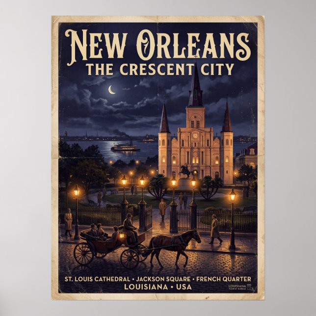 Poster Catedral de St Louis Jackson Square New Orleans (Frente)