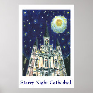 Pôster Catedral de Starry Night