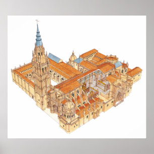 Poster Catedral de Toledo. Espanha