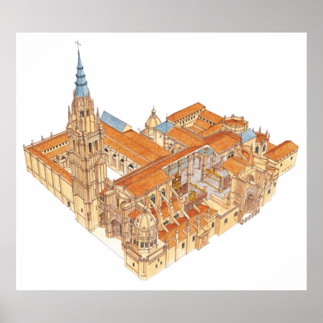 Poster Catedral de Toledo. Espanha (Frente)