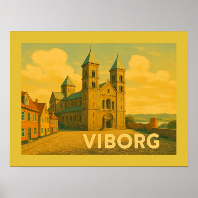Poster Catedral de Viborg Dinamarca (Frente)