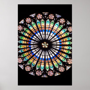 Poster catedral de vidro colorido