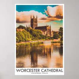 Poster Catedral de Worcester, Worcestershire, Inglaterra