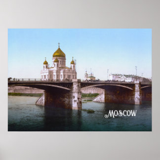 Poster Catedral do Cristo Salvador em Moscou (1900)