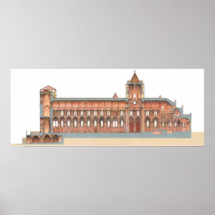 Pôster Catedral do Romanesque de Santiago de Compostela.