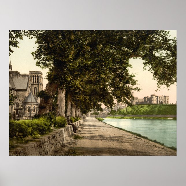 Pôster Catedral e Castelo, Inverness, Escócia (Frente)