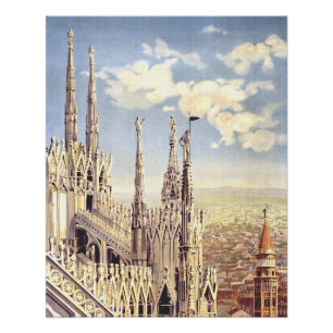 Pôster Catedral Milão Duomo Natividade da Santo Mary