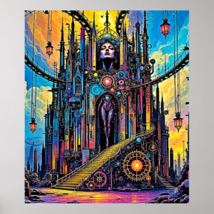 Poster Catedral Mística Steampunk