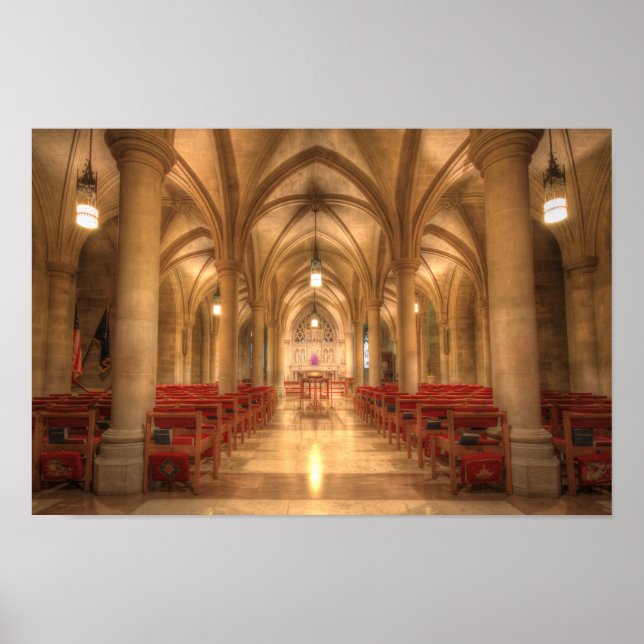 Poster Catedral Nacional de Washington Capela de Belém (Frente)