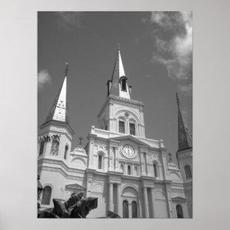 Pôster Catedral preto e branco