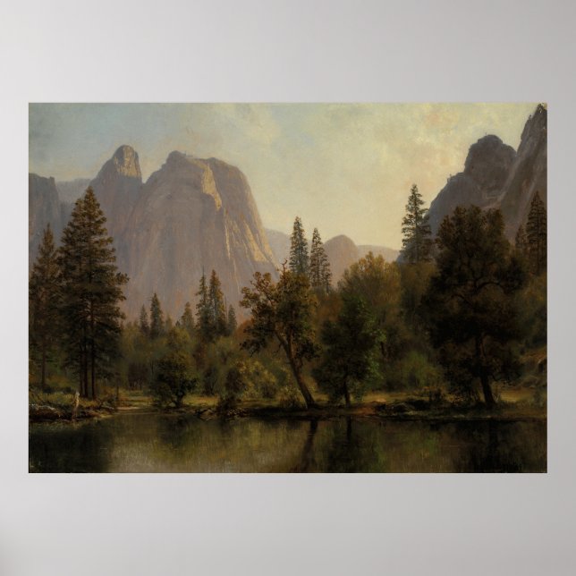 Poster Catedral Rochas, Vale Yosemite Albert Bierstadt (Frente)