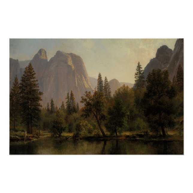 Pôster Catedral Rochas, Vale Yosemite Albert Bierstadt (Frente)