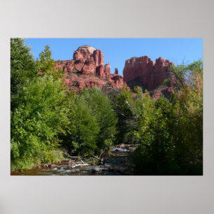 Pôster Cathedral Rock and Stream na Arizona de Sedona