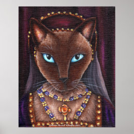 Pôster Catherine Howard Cat Art King Henry VIII Tudors