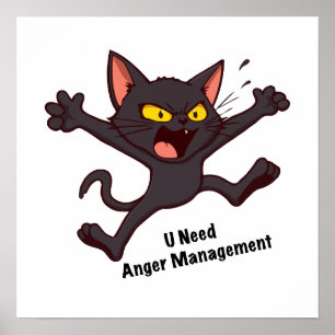 Poster Catitude - Angra Preta Gato Funny Pun