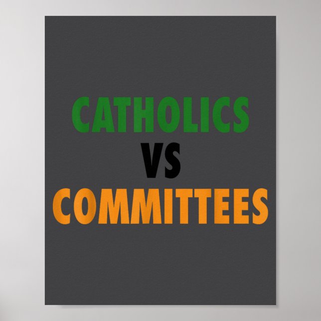 Poster Católicos Vs Comitês (Frente)