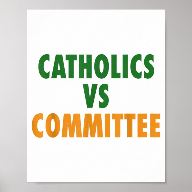 Poster Católicos Vs Comitês (Frente)