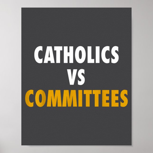 Poster Católicos Vs Comitês (Frente)