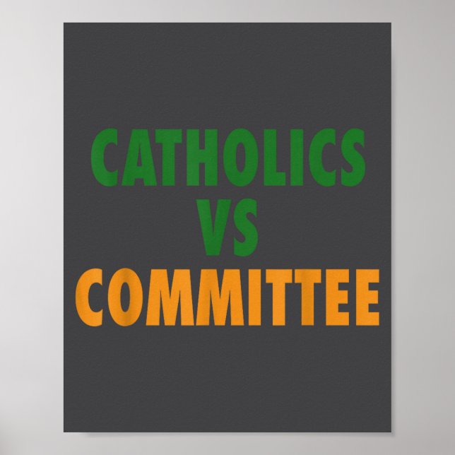 Poster Católicos Vs Comitês (Frente)
