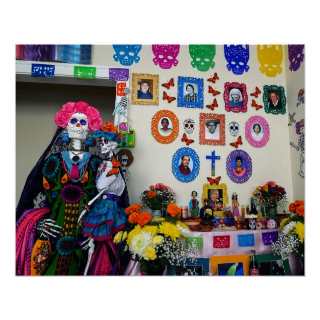 Pôster Catrina Mãe e Criança Ofrenda Poster (Frente)