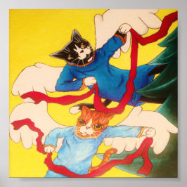 Poster Cats Angel Cherub Natal