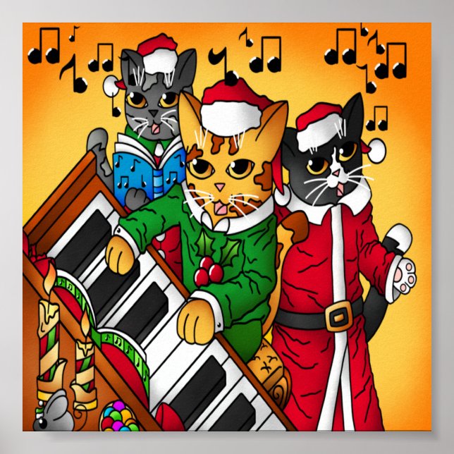 Poster Cats de Natal (Frente)