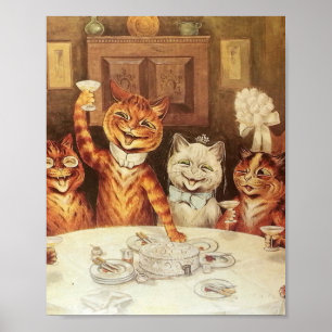 Poster Cats do Partido Louis Wain