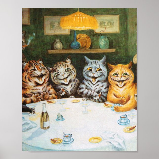 Poster Cats do Partido Louis Wain (Frente)