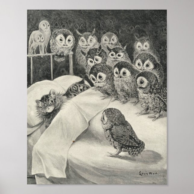 Poster Cats Nightmare. Louis Wain (Frente)