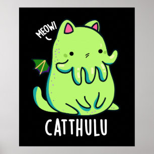 Poster Catthulu Funny Cthulhu Cat Puns Dardos BG