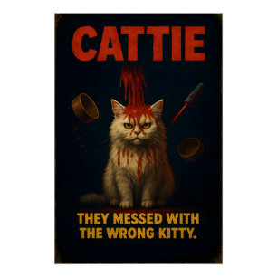 Pôster CATTIE – Paródia Divertida de Gato de Terror