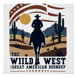 Pôster caubói da américa do cowboy TEXAS