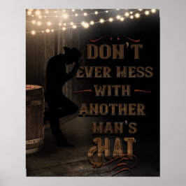 Poster Caubói Nunca Brinque Com o Chapéu de Outro Homem