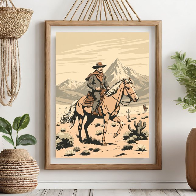 Poster Caubói Western Vintage (Criador carregado)