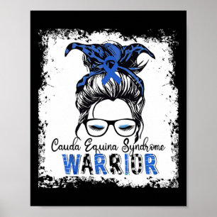 Poster Cauda Síndrome de Equina Guerreiro Azul Fita Aware