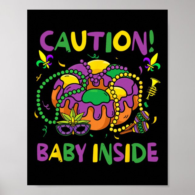 Poster Causa de Funny Mardi Gras Parade Carnaval (Frente)