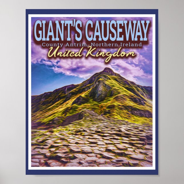 POSTER CAUSEWAY DO GIGANTE - ANTRIM NORTE IRLANDA UK (Frente)