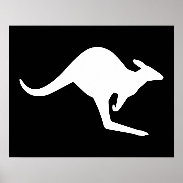 Pôster Caution Kangaroo (Frente)