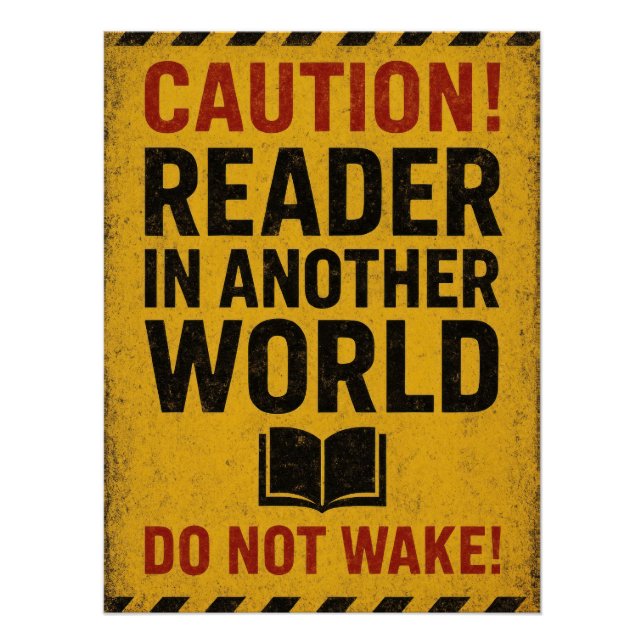 Pôster "Caution Reader In Another World Do Not Wake!" (Frente)