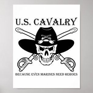 Poster Cavalaria dos EUA Porque Mesmo Fuzileiros Navais P