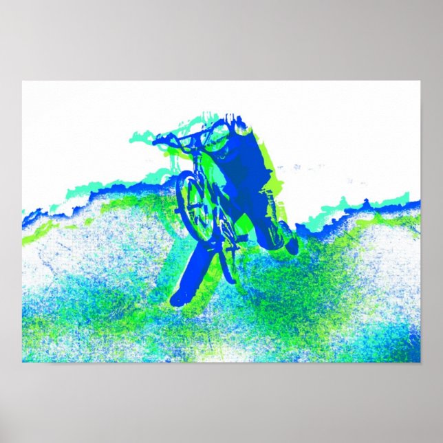 Pôster Cavaleiro BMX Freestyle no estilo de arte Legal (Frente)