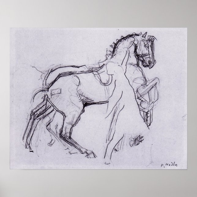 Poster Cavaleiro - Cavaleiro Escorregando Um Cavalo 1908 (Frente)