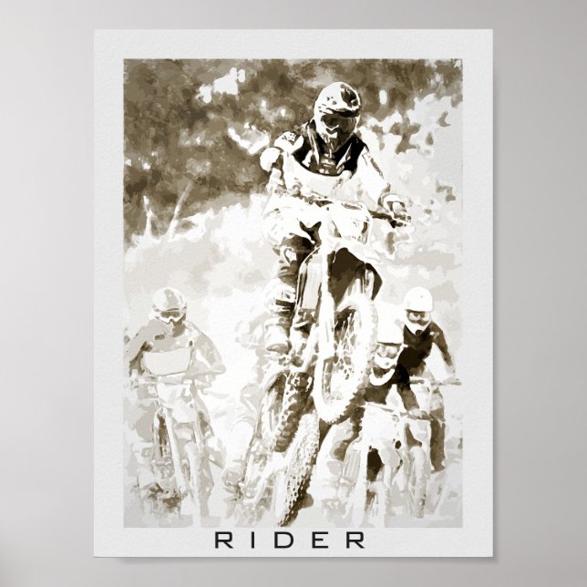 Poster Cavaleiro-da-motocross (Frente)