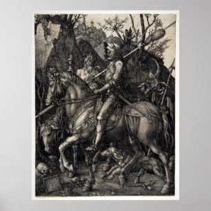 Pôster Cavaleiro de Albrecht Dürer, morte e o diabo
