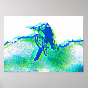 Pôster Cavaleiro do estilo livre BMX no estilo legal do