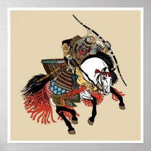 Poster Cavaleiro-do-samurai japonês