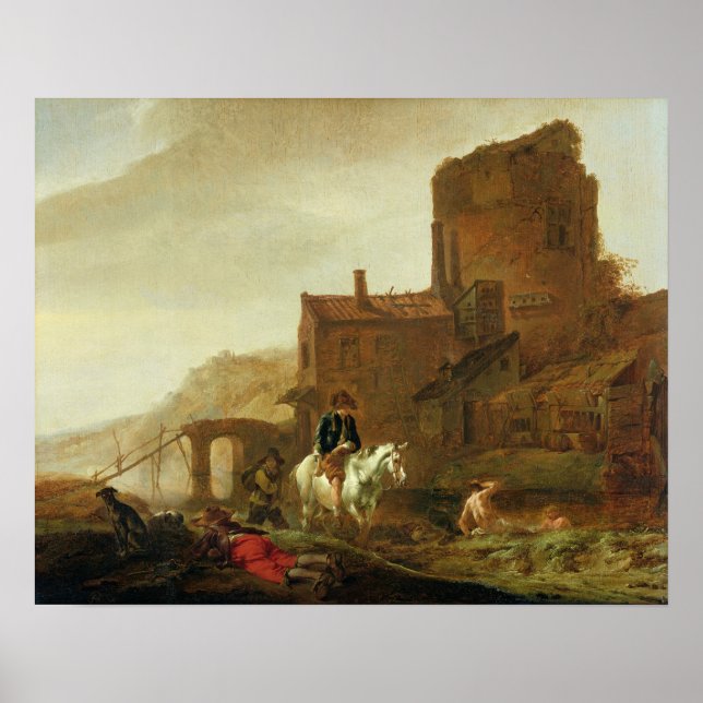 Poster Cavaleiro e Bather (Frente)