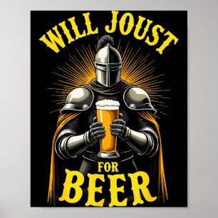 Poster Cavaleiro Medieval Renascentista Justará Por Cerve