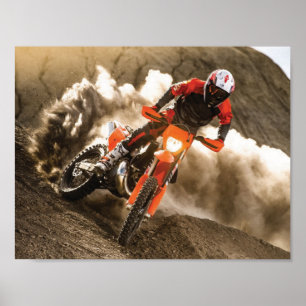 Poster Cavaleiro Motocross